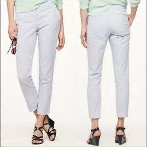 J Crew Cafe Capri Seersucker Crop Pants